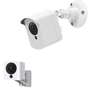 Wyze Camera Wall Mount Bracket 1 Pack, White Weather Proof 360 Degree Protective Adjustable Indoor and Outdoor Mount Cover Case for WyzeCam 1080p Smart Camera and Spot Camera Anti-Sun Glare UV Protect
